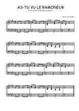 Téléchargez l'arrangement pour piano de la partition de Traditionnel-As-tu-vu-le-ramoneur en PDF